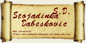 Stojadinka Dabesković vizit kartica